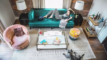 Apartment, Stadtblick | Wohnbereich