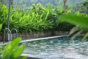 Deluxe Triple Room, Pool View | Premium bedding, iron/ironing board, free WiFi, bed sheets - Rain Drops Wellness Villa Sinharaja (Mederipitiya)