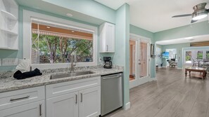 Fridge, microwave, oven, stovetop - Relax & Recharge - Private Pool Oasis Near Beach & St. Armands Circle, Pet Friendly (Sarasota)