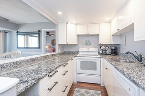 Fridge, microwave, oven, stovetop - Beautiful 2 Bedroom at the 9400 Building with panoramic views of Ocean City! (Ocean City)