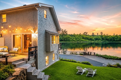 Exceptional 4BR Waterfront Home with Stunning Views, Waterfront Deck & Big Dock!