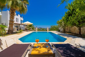 Pool - a beautiful 3-bedroom villa with breathtaking sea views (Kalkan)