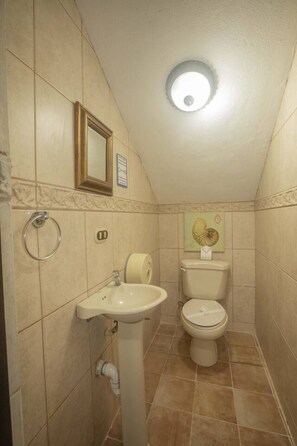 Tina de hidromasaje, toallas, jabón, shampoo 