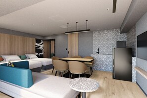 Deluxe Family Room, Non Smoking | Hypo-allergenic bedding, down comforters, in-room safe, blackout drapes - CROSS Suites Tokyo Asakusa（ORIX HOTELS & RESORTS） (Tokyo)