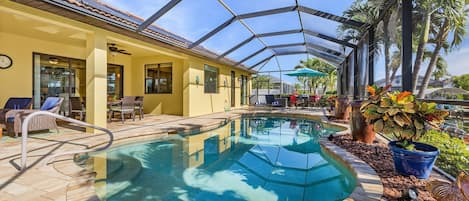 A heated pool