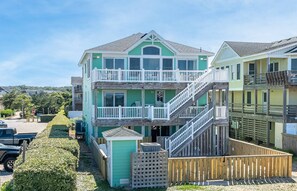 Exterior - Oceanfront Oasis w/ Elevator, Pool, Hot Tub, Pool Table, Pets OK, Flex Stays (Nags Head)