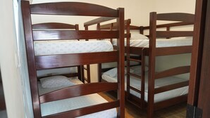 A room with bunk beds.