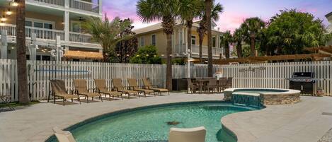 Piscine extérieure, piscine chauffée