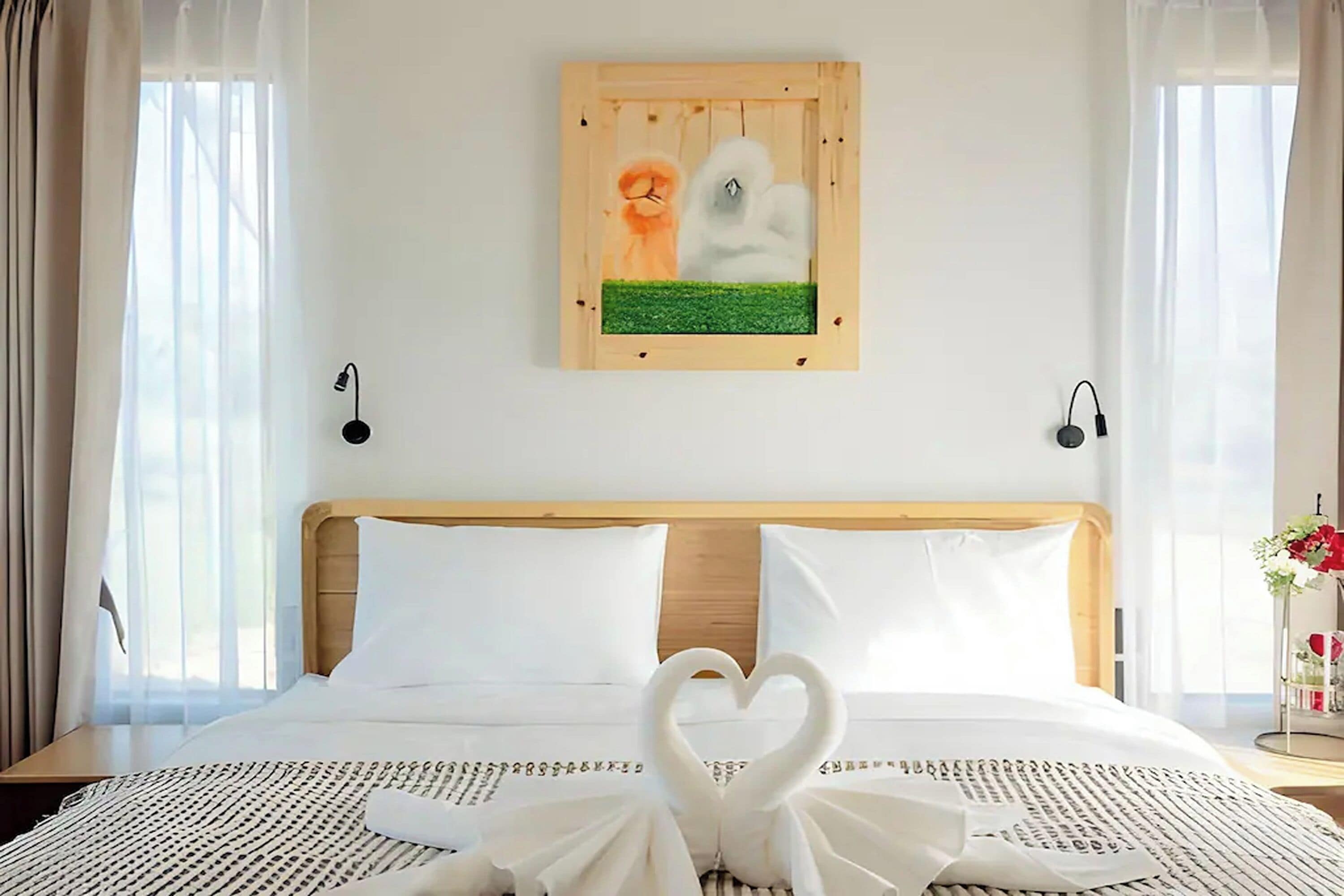 豪華平房 | 書桌、免費 Wi-Fi、床單