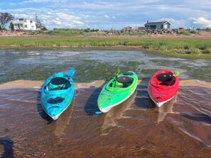 On the beach, beach towels