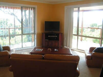 Three bedroom house with panoramic views of Wonboyn Lake and Disaster Bay.