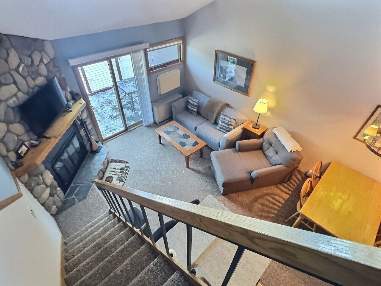 TV, fireplace, table tennis