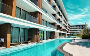 Pool - Kora Beachfront 240 One Bedroom Apartment Phuket (Choeng Thale)