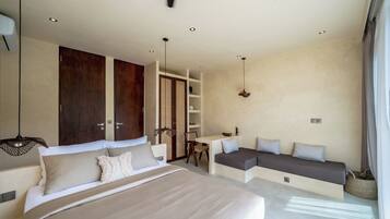 Villa, 3 Bedrooms, Patio, Pool View | Desk, free WiFi, bed sheets
