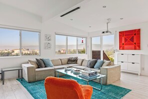 Smart TV, books, stereo, printers