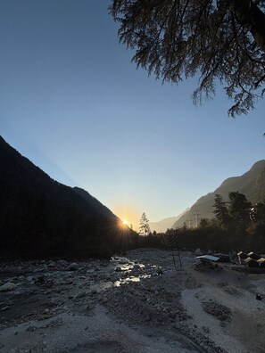Aerial view - Mahadev River Side Camps (Kasol)