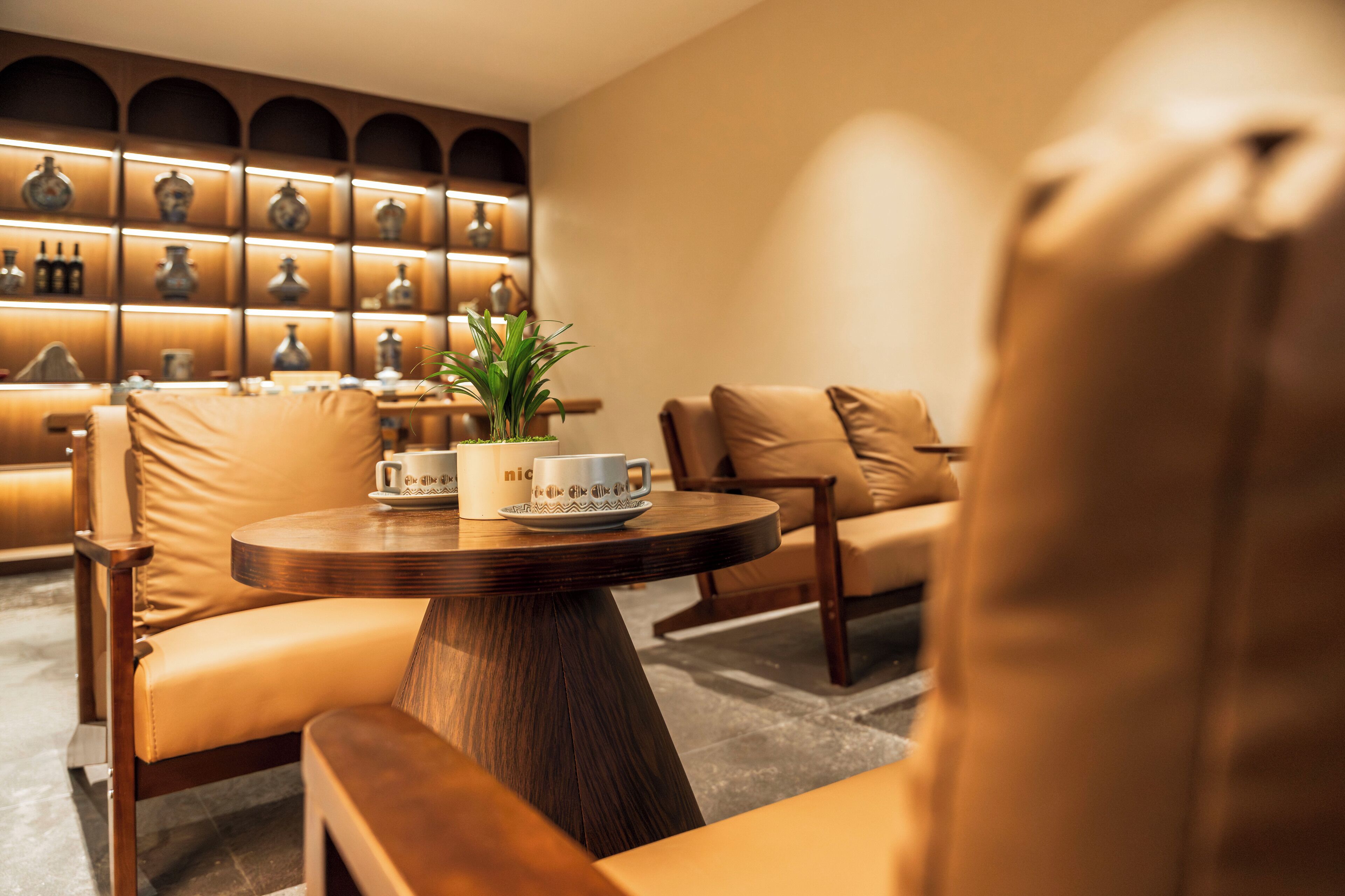 Siddeområde i lobbyen