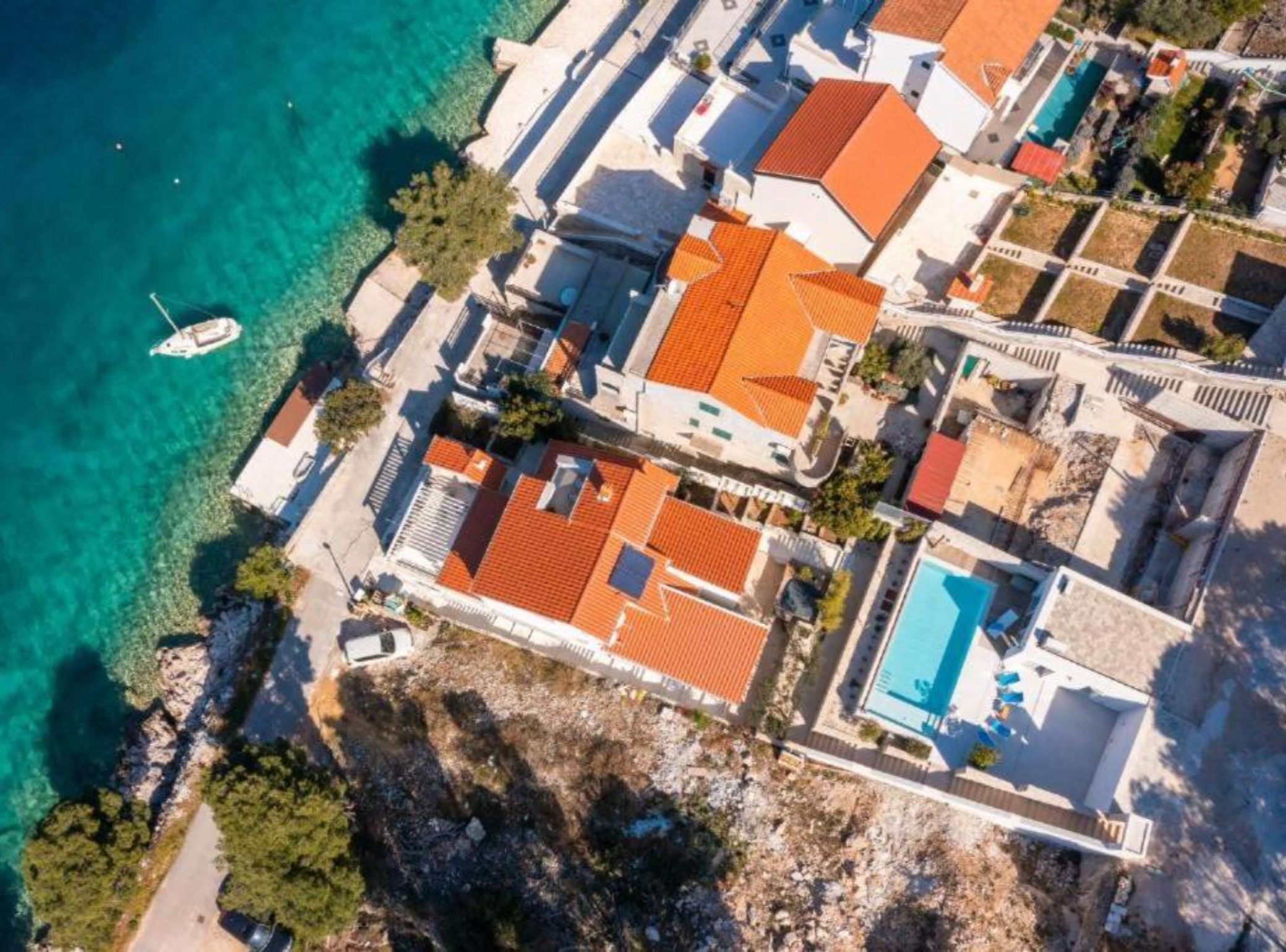 Villa (Seafront Six Bedroom Modern Villa wit) | Aerial view