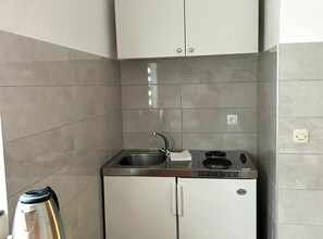 아파트 (One bedroom apartment Ružica 1) | 전용 주방 | 냉장고