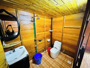 Honeymoon Cottage, Beach View | Bathroom | Free toiletries, towels, soap, shampoo - Rain Drop Eco Resort Saint Martin (Saint Martin's Island)
