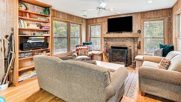 Cheminée, lecteur de DVD