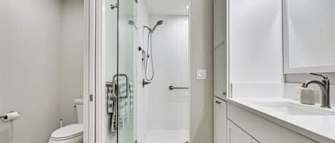 Hair dryer, towels