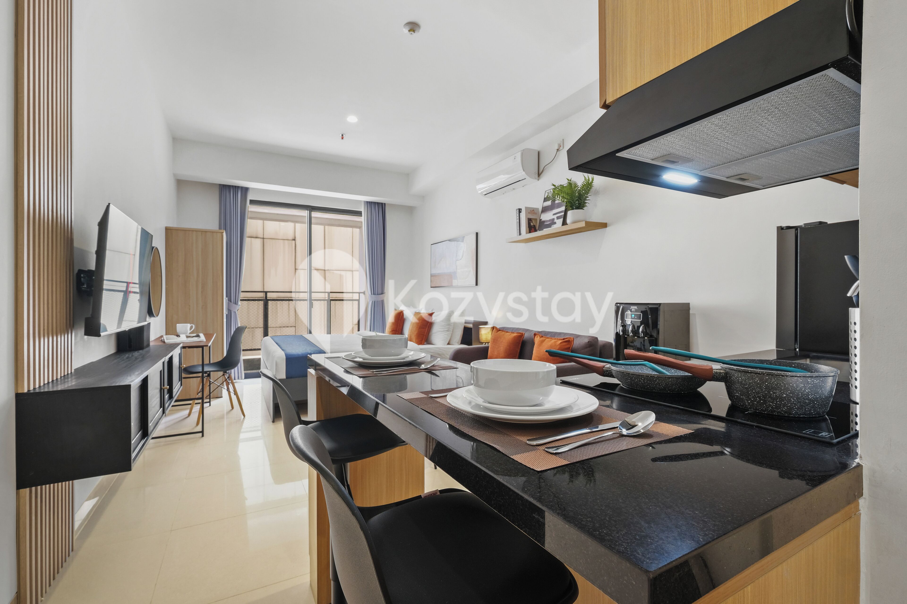 Appartement, 1 slaapkamer, uitzicht op de stad | Dineerruimte