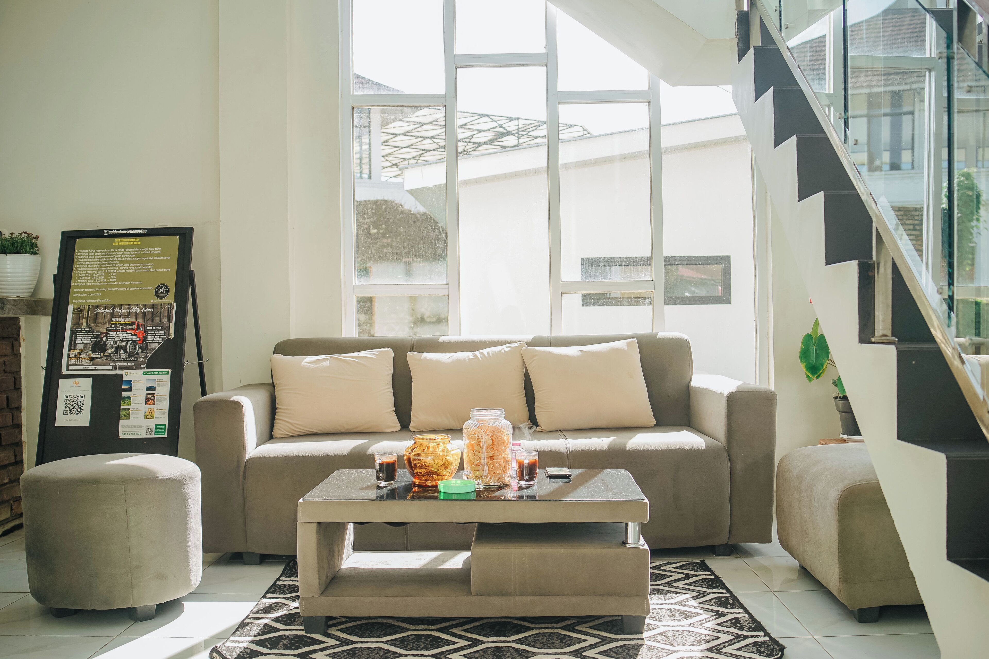 Zona de estar del vestíbulo