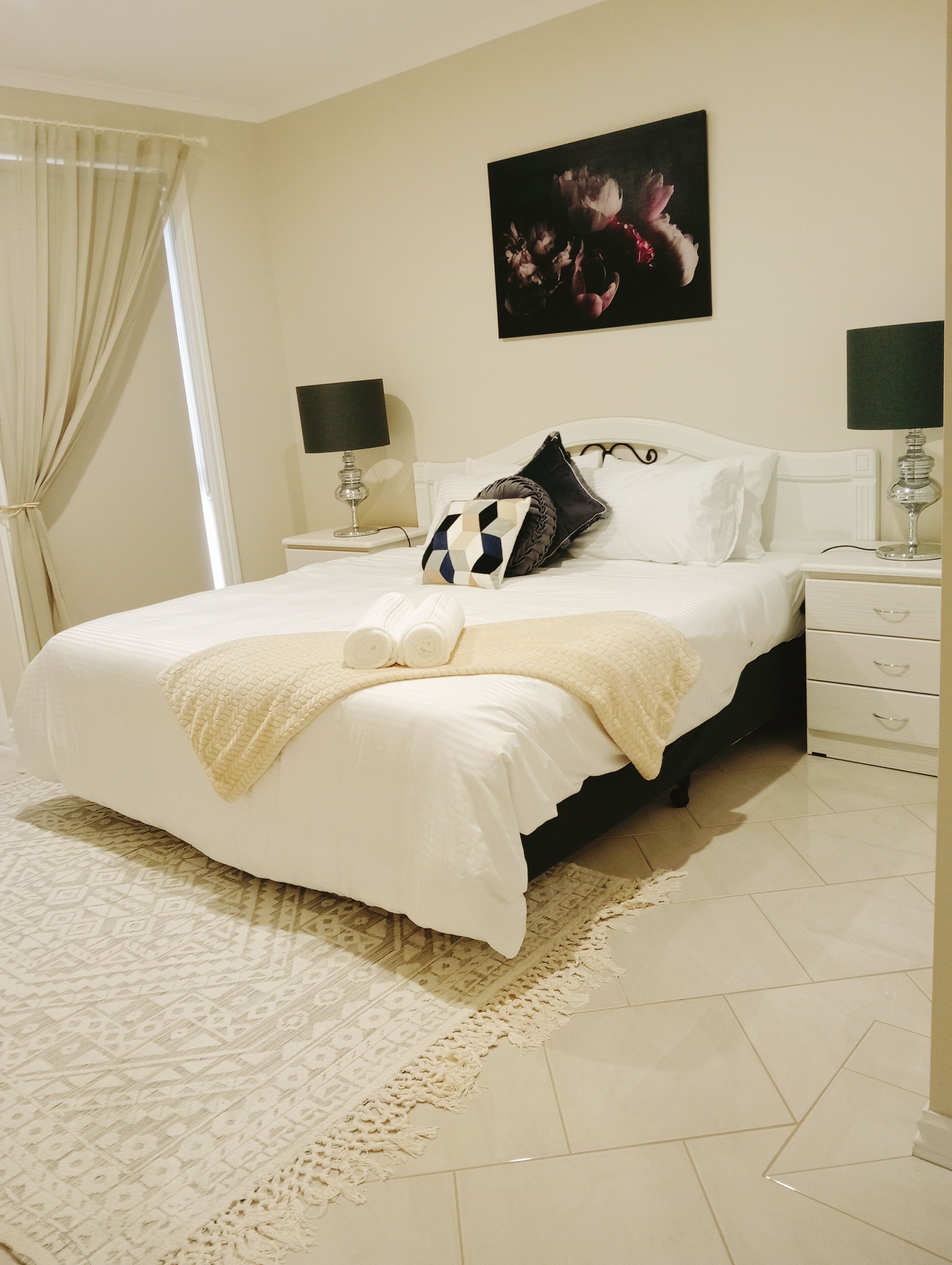 Villa Deluxe - 1 kingsize-säng - utsikt mot innergården - trädgård | Ljudisolering och gratis wi-fi