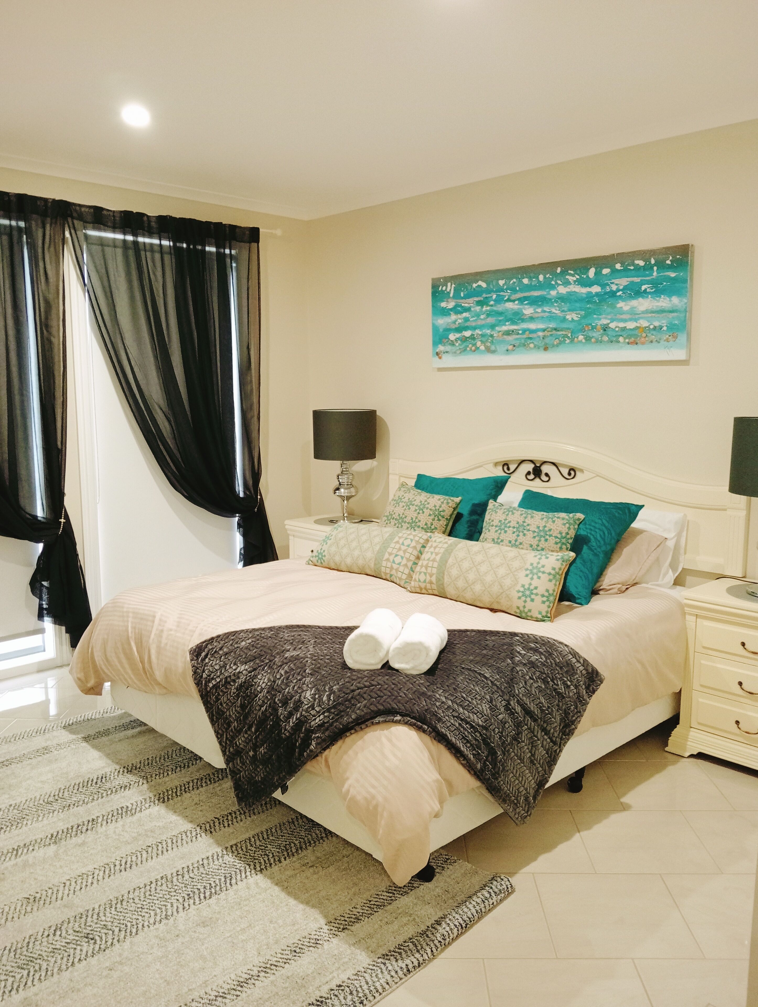 Villa Deluxe - 1 kingsize-säng - utsikt mot innergården - trädgård | Ljudisolering och gratis wi-fi