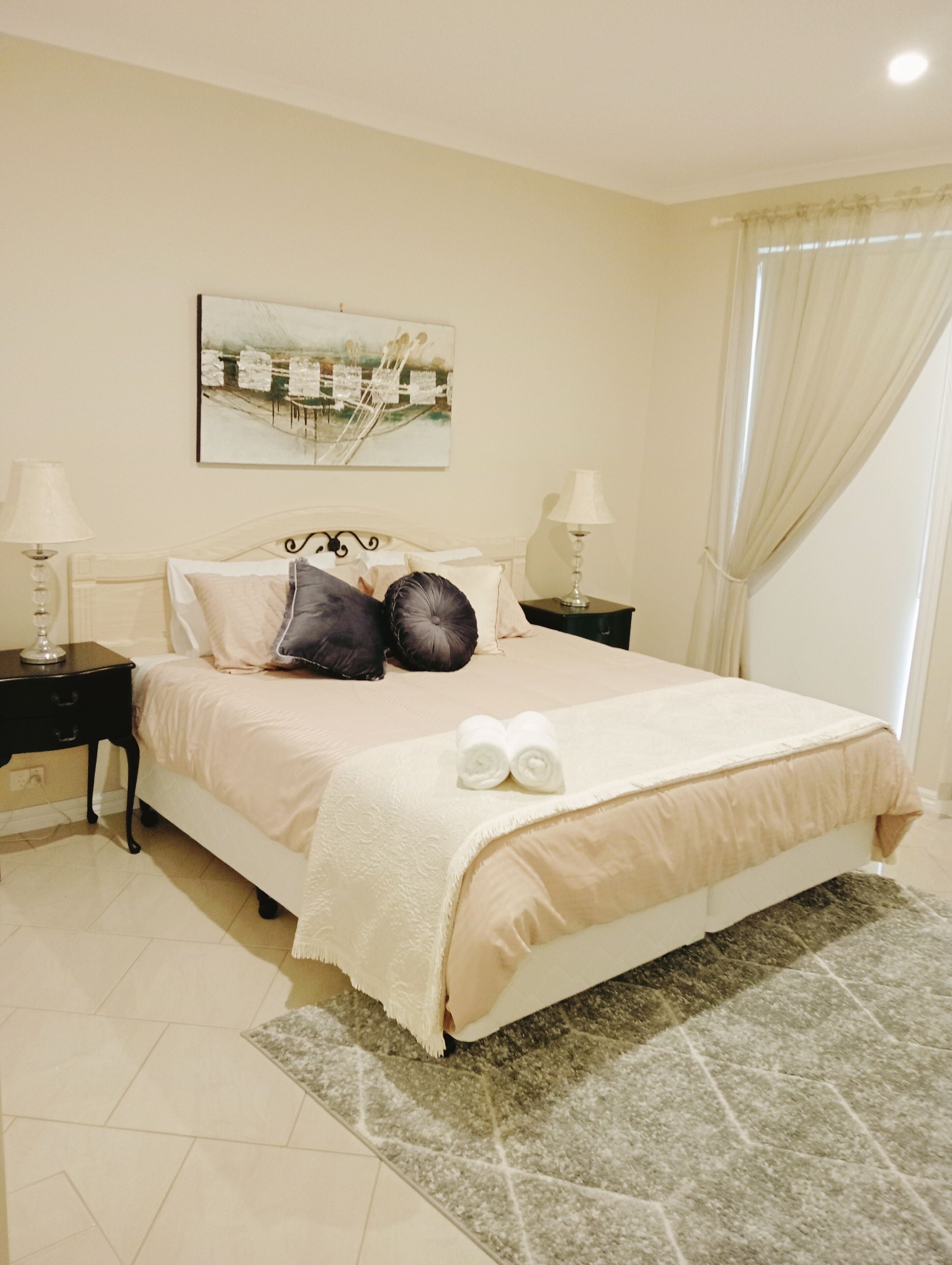 Villa Deluxe - 1 kingsize-säng - utsikt mot innergården - trädgård | Ljudisolering och gratis wi-fi