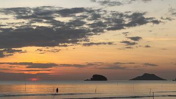Private beach, white sand