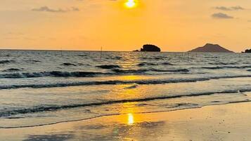 Private beach, white sand