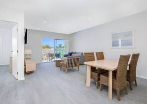 Living area - One-Bedroom Lagoon Spa Apartment (Salamander Bay)