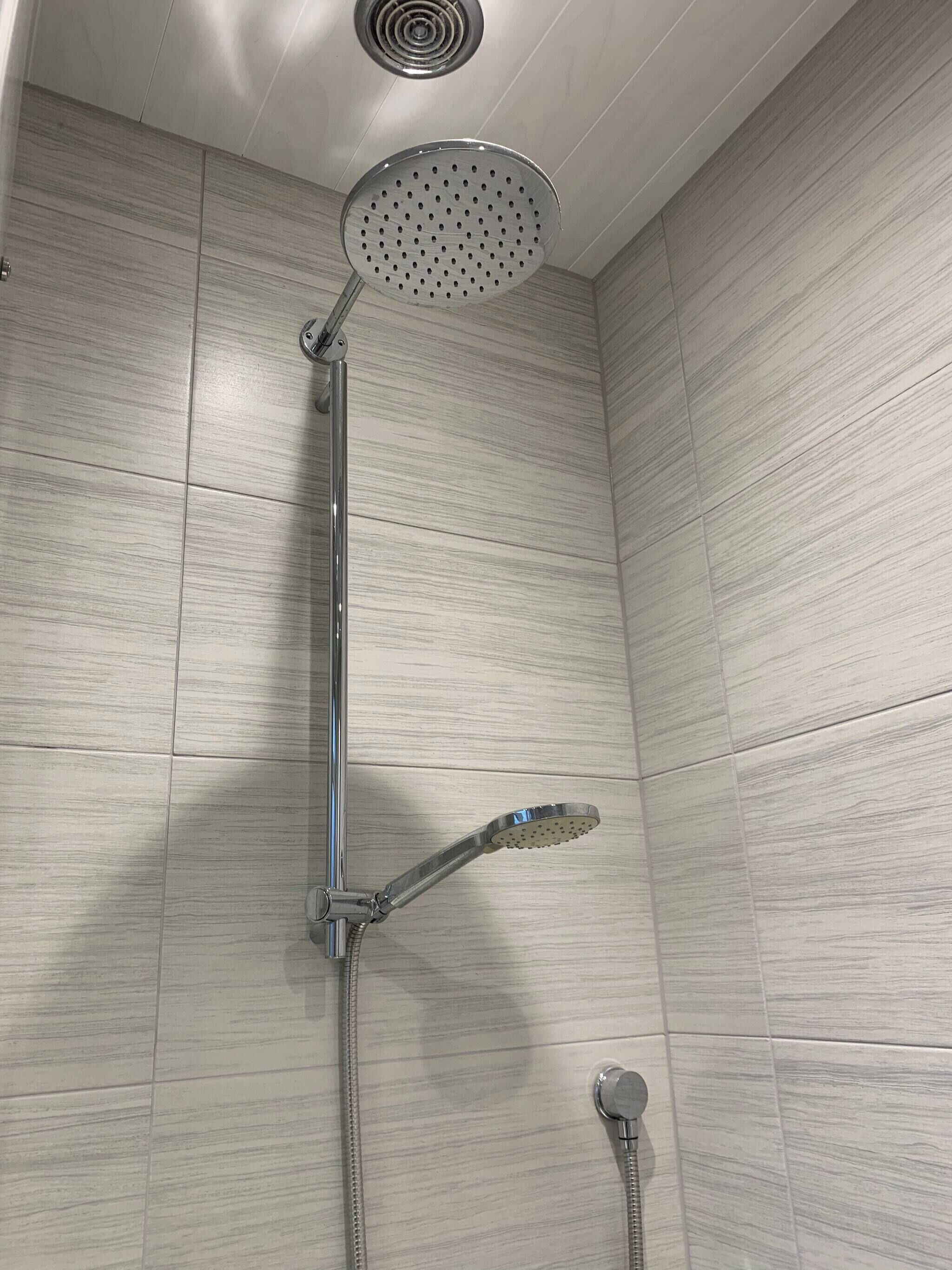 Shower, hair dryer