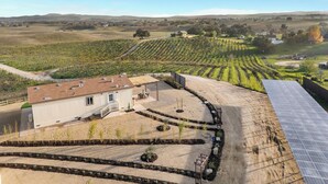 Exterior - Covered Pavilion + BBQ | Paso Hillside + Vineyards View | Bombay Chardonnay (Paso Robles)