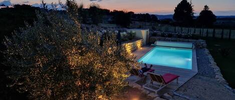 A heated pool