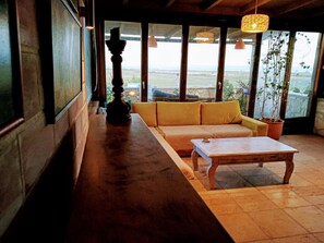 TV, fireplace - Das Steinhaus ADROMEDA by Interhome (Psakoudia)