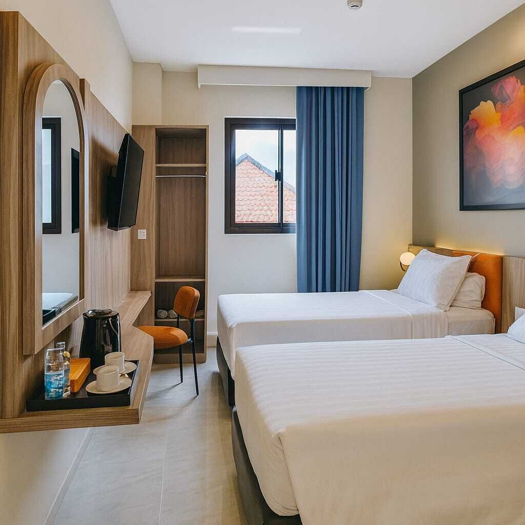 Habitación superior con 2 camas individuales | Wifi gratis 