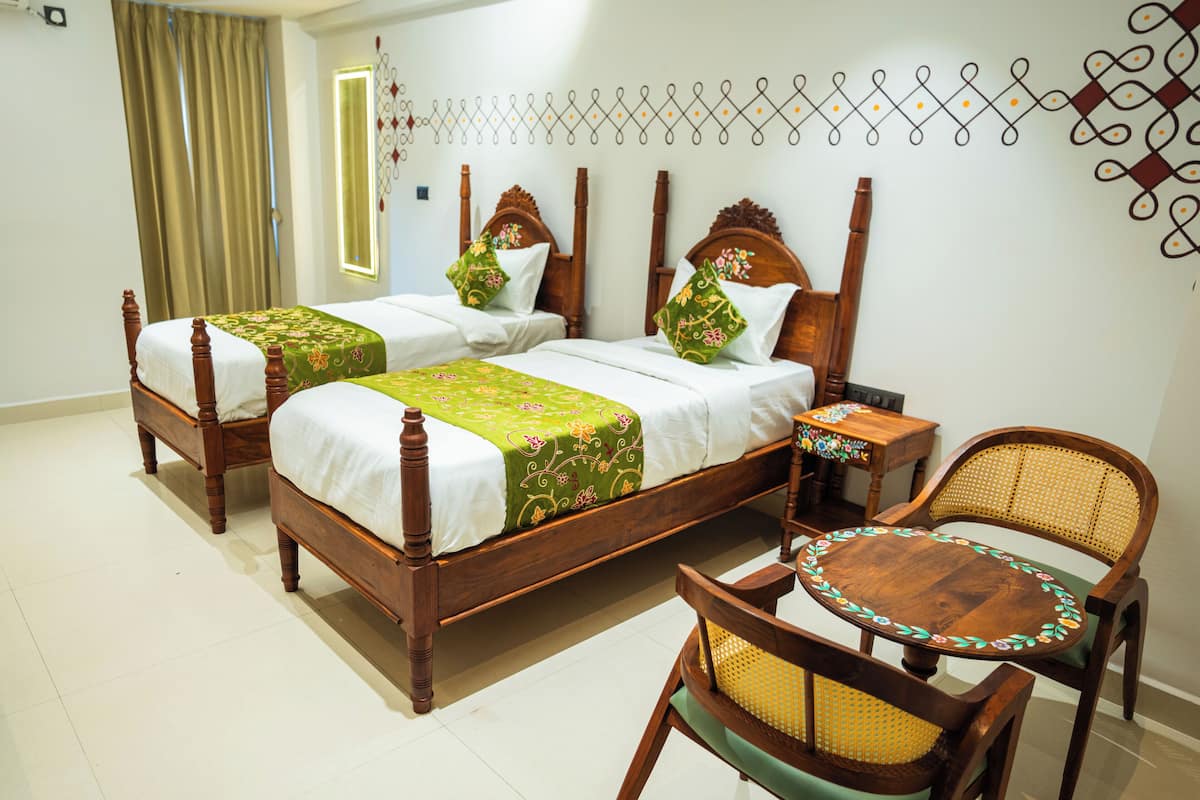 Deluxe Double or Twin Room, City View | Premium bedding, minibar, desk, laptop workspace
