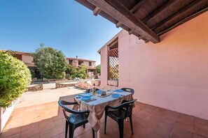 Apartment, 2 Bedrooms, Patio, City View | Outdoor dining - Cozy Apartment With Furnished Patio (San Teodoro)