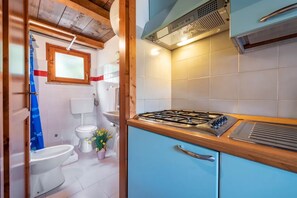 Apartment, 2 Bedrooms, Patio, City View | Private kitchen - Cozy Apartment With Furnished Patio (San Teodoro)