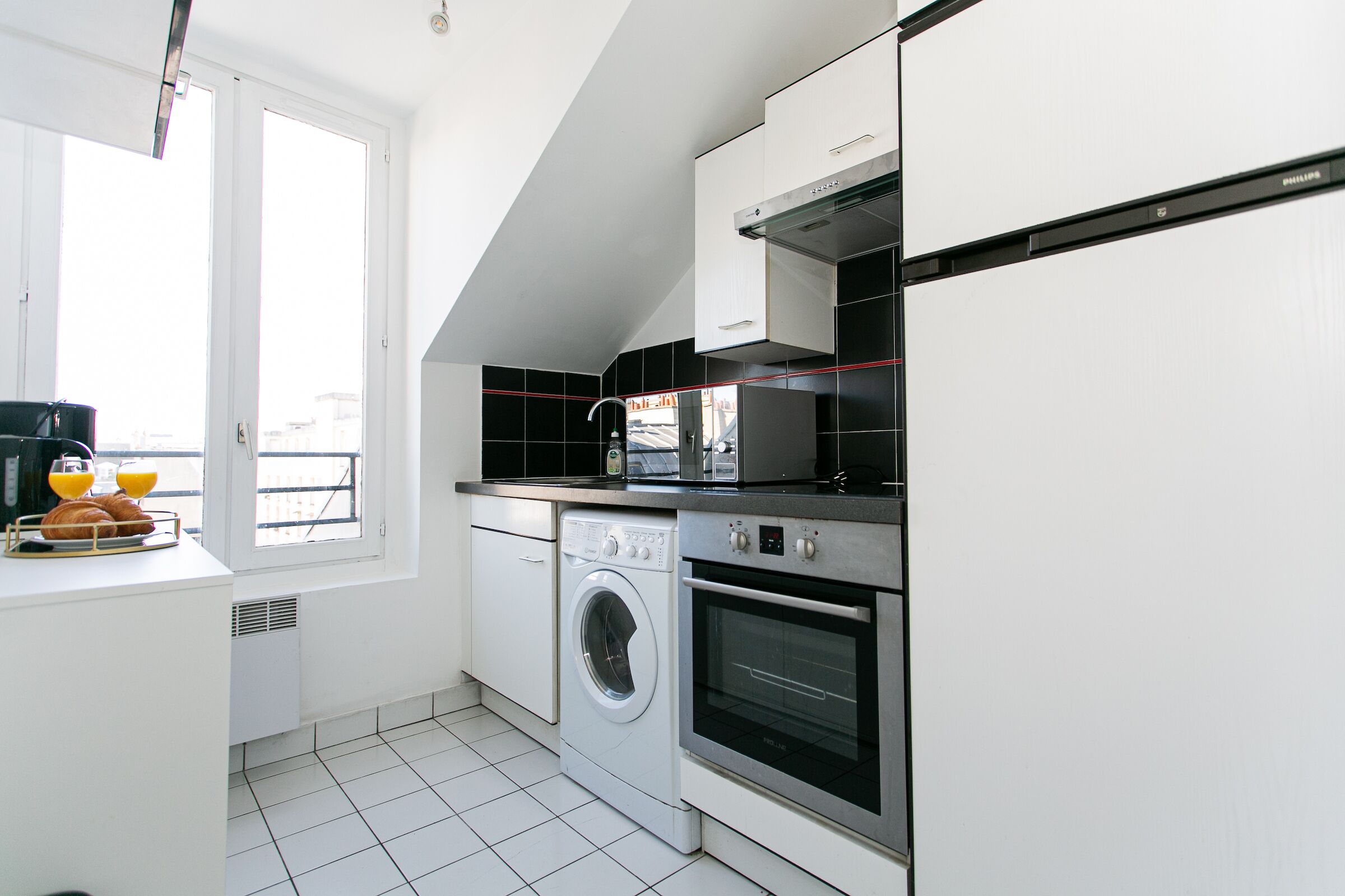 시티 아파트, 더블침대 1개 및 소파베드, 금연, 시내 전망 | 전용 주방 | 커피/티 메이커, 전기 주전자, 토스터, 유아용 의자