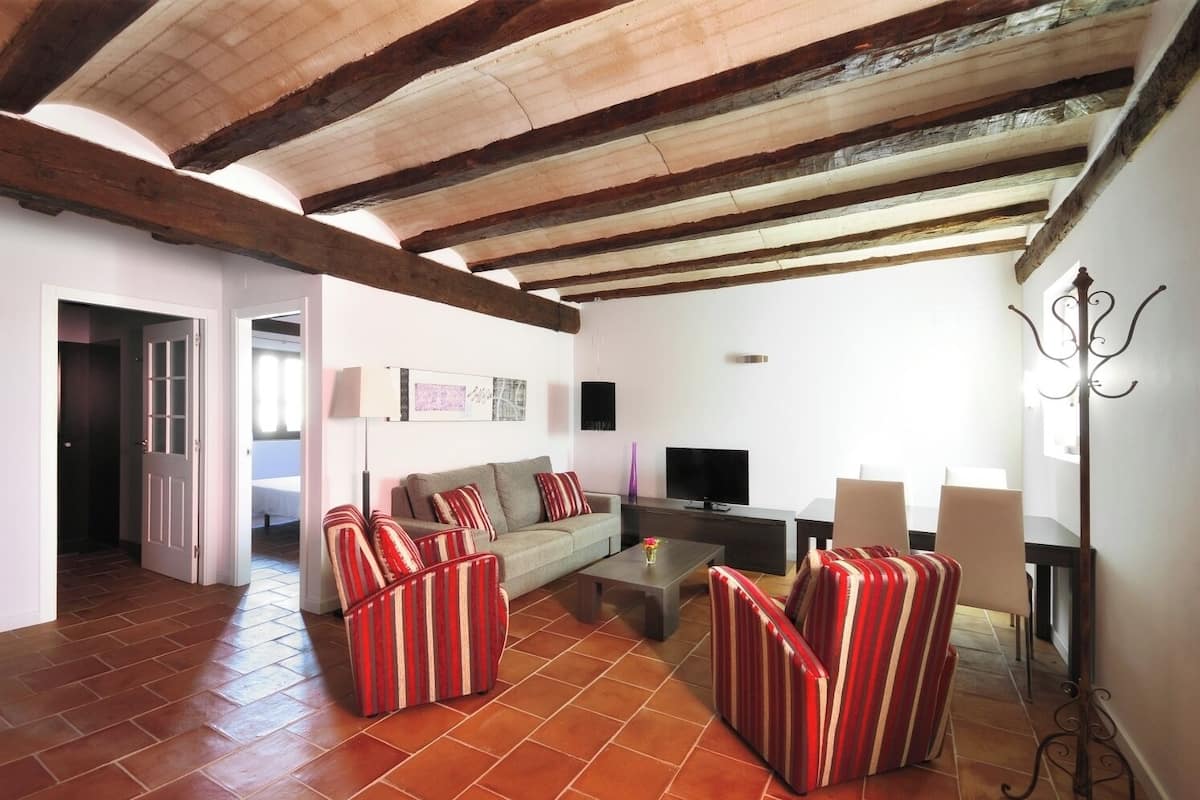 Family Apartment, 2 Bedrooms, Private Bathroom, City View | Laptop workspace, blackout curtains, iron/ironing board, free WiFi