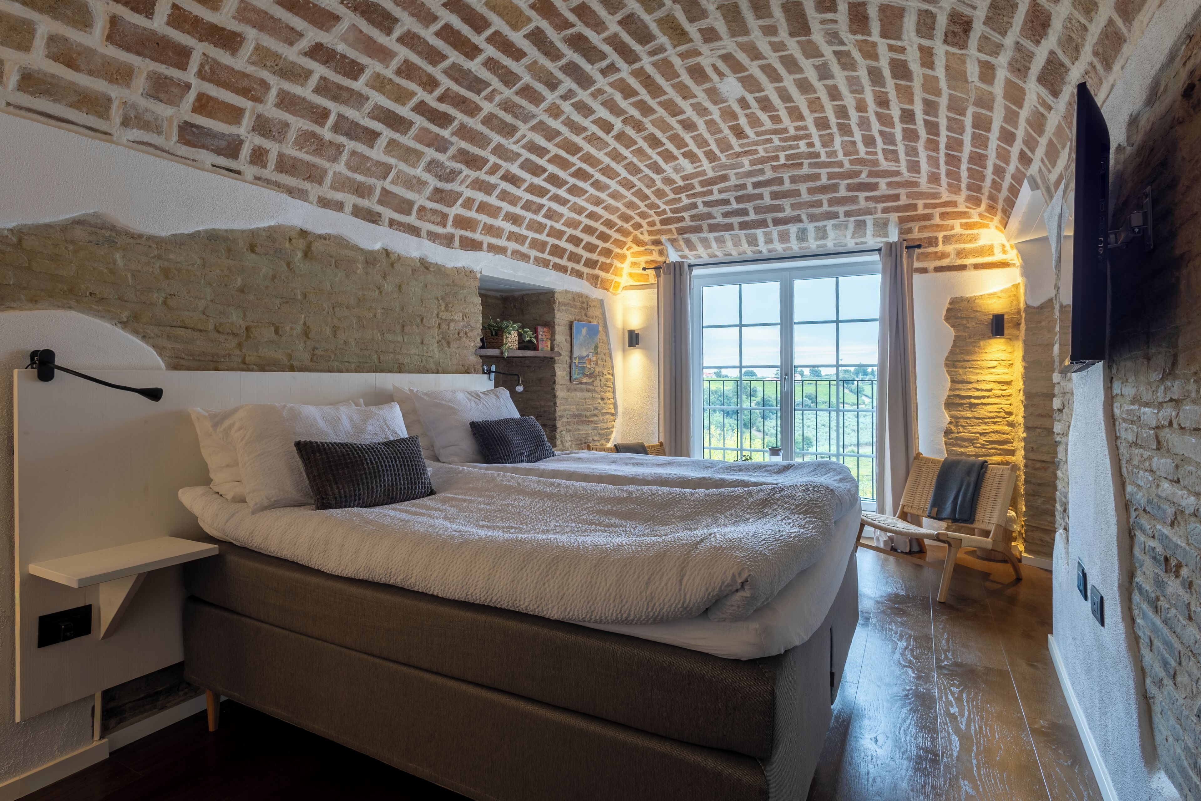 Doppelzimmer, Blick auf den Weinberg | Schallisolierte Zimmer, Bügeleisen/Bügelbrett, kostenloses WLAN