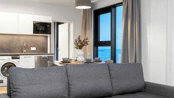 Penthouse Panorama | Ruang kerja ramah laptop, setrika/meja setrika, dan Wi-Fi gratis