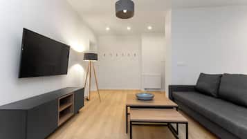 Een flatscreentelevisie