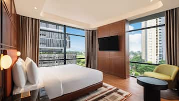 Suite ejecutiva, 1 cama doble con sofá cama | Cortinas opacas, wifi gratis, ropa de cama