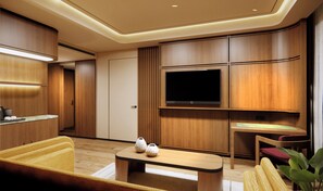 Executive-Suite, 1 Doppelbett und Schlafsofa | Verdunkelungsvorhänge, kostenloses WLAN, Bettwäsche