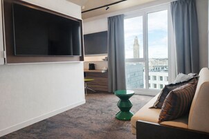 华丽套房, 2 张双人床 | 起居区